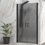 Καμπίνα από τοίχο σε τοίχο με fume κρύσταλλο S 28 ALTO SALLON Black KARAG 95x200cm