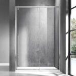 Καμπίνα από τοίχο σε τοίχο με διάφανο κρύσταλλο SANTORINI 400 Cromo KARAG 120x200cm