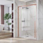 Καμπίνα από τοίχο σε τοίχο με διάφανο κρύσταλλο SANTORINI 400 Rose Gold KARAG 130x200cm