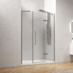 Καμπίνα από τοίχο σε τοίχο με διάφανο κρύσταλλο TINOS 600 Cromo KARAG 135x200cm