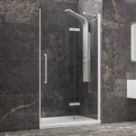 Καμπίνα από τοίχο σε τοίχο με διάφανο κρύσταλλο TINOS 400 White KARAG 100x200cm