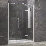 Καμπίνα από τοίχο σε τοίχο με διάφανο κρύσταλλο TINOS 600 White KARAG 170x200cm (σταθερό 26cm)