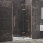 Καμπίνα από τοίχο σε τοίχο με διάφανο κρύσταλλο TINOS 400 Rose Gold KARAG 100x200cm