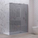 Σταθερό διαχωριστικό ντουζιέρας με fume κρύσταλλο WALKIN 1 Cromo KARAG 120x200cm