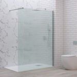 Σταθερό διαχωριστικό ντουζιέρας με flute κρύσταλλο WALKIN 1 Cromo KARAG 90x200cm