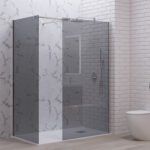 Σταθερά διαχωριστικά ντουζιέρας με fume κρύσταλλο WALKIN 2 Cromo KARAG 90x200cm