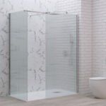 Σταθερά διαχωριστικά ντουζιέρας με flute κρύσταλλο WALKIN 2 Cromo KARAG 90x200cm