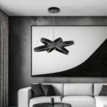 kelvo® VENOM KLV-101-0199-V2 Κρεμαστό Φωτιστικό Οροφής LED 120W 12000lm 120° AC 220-240V IP20 Ρυθμιζόμενο Λευκό CCT με Χειριστήριο από 2700K έως 6000K Dimmable - Lumileds SMD Chip - Μαύρο Ματ - Μ80 x Π80 x Υ80cm - 3 Χρόνια Εγγύηση - Image 2