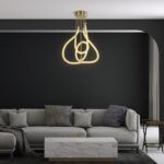 kelvo® GLOW KLV-101-0152 Φωτιστικό Οροφής LED 40W 4000lm 360° AC 220-240V IP20 Ρυθμιζόμενο Λευκό CCT με Χειριστήριο από 2700K έως 6000K Dimmable - Lumileds SMD Chip - Χρυσό Πλατίνα - Μ50 x Π50 x Υ70cm - 3 Χρόνια Εγγύηση