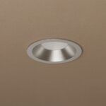 kelvo® SIGMA KLV-101-0043 Χωνευτό Φωτιστικό Downlight Σποτ Μπάνιου για Λάμπα MR16 με Ντουί GU10 AC 220-240V Αδιάβροχο IP65 - Νίκελ Βούρτσας - Μ8.5 x Π8.5 x Υ4.4cm / Q7.5cm