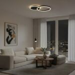 kelvo® VENOM KLV-101-0181 Φωτιστικό Οροφής LED 45W 4500lm 360° AC 220-240V IP20 Ρυθμιζόμενο Λευκό CCT με Χειριστήριο από 2700K έως 6000K Dimmable - Lumileds SMD Chip - Μαύρο Ματ - Μ60 x Π40 x Υ7.5cm - 3 Χρόνια Εγγύηση