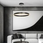 kelvo® VENOM KLV-101-0190 Κρεμαστό Φωτιστικό Οροφής LED 67W 6700lm 120° AC 220-240V IP20 Ρυθμιζόμενο Λευκό CCT με Χειριστήριο από 2700K έως 6000K Dimmable - Lumileds SMD Chip - Μαύρο Ματ - Μ80 x Π80 x Υ6.5cm - 3 Χρόνια Εγγύηση