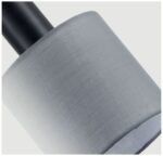 SE21-BL-4-4BL-SH123 ADEPT FLEX Black Pendant White, Grey, Brown Fabric Shade+ - Image 2
