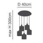 SE21-BR-10-5BL-MS1 MAGNUM BRONZE  Black Metal Shade Pendant+ - Image 3