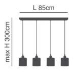 SE21-BR-10-4BL-SH3  MAGNUM BRONZE Brown Shade Pendant+ - Image 2