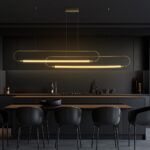 kelvo® GLOW KLV-101-0178 Κρεμαστό Φωτιστικό Οροφής LED 28W 2800lm 360° AC 220-240V IP20 Ρυθμιζόμενο Λευκό CCT με Χειριστήριο από 2700K έως 6000K Dimmable - Lumileds SMD Chip - Χρυσό Πλατίνα - Μ167 x Π7 x Υ24cm - 3 Χρόνια Εγγύηση