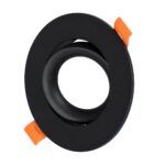 kelvo® OMEGA KLV-101-0036 Χωνευτό Κινούμενο Φωτιστικό Downlight Σποτ για Λάμπα MR16 με Ντουί GU10 AC 220-240V IP20 - Μαύρο Ματ - Μ10.5 x Π10.5 x Υ2.2cm / Q7.5cm - Image 2