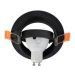 kelvo® OMEGA KLV-101-0036 Χωνευτό Κινούμενο Φωτιστικό Downlight Σποτ για Λάμπα MR16 με Ντουί GU10 AC 220-240V IP20 - Μαύρο Ματ - Μ10.5 x Π10.5 x Υ2.2cm / Q7.5cm - Image 7