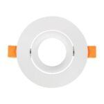 kelvo® OMEGA KLV-101-0037 Χωνευτό Κινούμενο Φωτιστικό Downlight Σποτ για Λάμπα MR16 με Ντουί GU10 AC 220-240V IP20 - Λευκό Ματ - Μ10.5 x Π10.5 x Υ2.2cm / Q7.5cm - Image 3