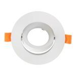 kelvo® OMEGA KLV-101-0037 Χωνευτό Κινούμενο Φωτιστικό Downlight Σποτ για Λάμπα MR16 με Ντουί GU10 AC 220-240V IP20 - Λευκό Ματ - Μ10.5 x Π10.5 x Υ2.2cm / Q7.5cm - Image 4