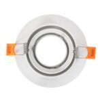 kelvo® OMEGA KLV-101-0037 Χωνευτό Κινούμενο Φωτιστικό Downlight Σποτ για Λάμπα MR16 με Ντουί GU10 AC 220-240V IP20 - Λευκό Ματ - Μ10.5 x Π10.5 x Υ2.2cm / Q7.5cm - Image 5