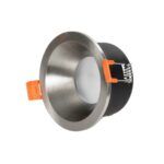 kelvo® SIGMA KLV-101-0043 Χωνευτό Φωτιστικό Downlight Σποτ Μπάνιου για Λάμπα MR16 με Ντουί GU10 AC 220-240V Αδιάβροχο IP65 - Νίκελ Βούρτσας - Μ8.5 x Π8.5 x Υ4.4cm / Q7.5cm - Image 2