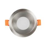 kelvo® SIGMA KLV-101-0043 Χωνευτό Φωτιστικό Downlight Σποτ Μπάνιου για Λάμπα MR16 με Ντουί GU10 AC 220-240V Αδιάβροχο IP65 - Νίκελ Βούρτσας - Μ8.5 x Π8.5 x Υ4.4cm / Q7.5cm - Image 3