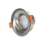 kelvo® LAMDA KLV-101-0046 Χωνευτό Φωτιστικό Downlight Σποτ Μπάνιου για Λάμπα MR16 με Ντουί GU10 AC 220-240V Αδιάβροχο IP65 - Νίκελ Βούρτσας - Μ8.5 x Π8.5 x Υ3.5cm / Q7.5cm - Image 2
