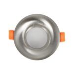 kelvo® LAMDA KLV-101-0046 Χωνευτό Φωτιστικό Downlight Σποτ Μπάνιου για Λάμπα MR16 με Ντουί GU10 AC 220-240V Αδιάβροχο IP65 - Νίκελ Βούρτσας - Μ8.5 x Π8.5 x Υ3.5cm / Q7.5cm - Image 3
