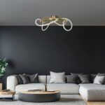 kelvo® GLOW KLV-101-0149 Φωτιστικό Οροφής LED 34W 3400lm 360° AC 220-240V IP20 Ρυθμιζόμενο Λευκό CCT με Χειριστήριο από 2700K έως 6000K Dimmable - Lumileds SMD Chip - Χρυσό Πλατίνα - Μ60 x Π60 x Υ30cm - 3 Χρόνια Εγγύηση - Image 2