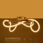 kelvo® GLOW KLV-101-0149 Φωτιστικό Οροφής LED 34W 3400lm 360° AC 220-240V IP20 Ρυθμιζόμενο Λευκό CCT με Χειριστήριο από 2700K έως 6000K Dimmable - Lumileds SMD Chip - Χρυσό Πλατίνα - Μ60 x Π60 x Υ30cm - 3 Χρόνια Εγγύηση - Image 11