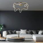 kelvo® GLOW KLV-101-0150 Φωτιστικό Οροφής LED 65W 6500lm 360° AC 220-240V IP20 Ρυθμιζόμενο Λευκό CCT με Χειριστήριο από 2700K έως 6000K Dimmable - Lumileds SMD Chip - Χρυσό Πλατίνα - Μ100 x Π100 x Υ30cm - 3 Χρόνια Εγγύηση - Image 2