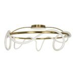 kelvo® GLOW KLV-101-0150 Φωτιστικό Οροφής LED 65W 6500lm 360° AC 220-240V IP20 Ρυθμιζόμενο Λευκό CCT με Χειριστήριο από 2700K έως 6000K Dimmable - Lumileds SMD Chip - Χρυσό Πλατίνα - Μ100 x Π100 x Υ30cm - 3 Χρόνια Εγγύηση - Image 3