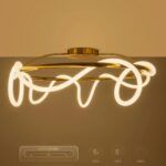 kelvo® GLOW KLV-101-0150 Φωτιστικό Οροφής LED 65W 6500lm 360° AC 220-240V IP20 Ρυθμιζόμενο Λευκό CCT με Χειριστήριο από 2700K έως 6000K Dimmable - Lumileds SMD Chip - Χρυσό Πλατίνα - Μ100 x Π100 x Υ30cm - 3 Χρόνια Εγγύηση - Image 15