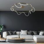 kelvo® GLOW KLV-101-0151 Φωτιστικό Οροφής LED 89W 8900lm 360° AC 220-240V IP20 Ρυθμιζόμενο Λευκό CCT με Χειριστήριο από 2700K έως 6000K Dimmable - Lumileds SMD Chip - Χρυσό Πλατίνα - Μ150 x Π150 x Υ30cm - 3 Χρόνια Εγγύηση - Image 2