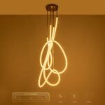 kelvo® GLOW KLV-101-0154 Φωτιστικό Οροφής LED 85W 8500lm 360° AC 220-240V IP20 Ρυθμιζόμενο Λευκό CCT με Χειριστήριο από 2700K έως 6000K Dimmable - Lumileds SMD Chip - Χρυσό Πλατίνα - Μ100 x Π100 x Υ140cm - 3 Χρόνια Εγγύηση - Image 13