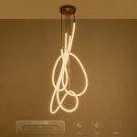 kelvo® GLOW KLV-101-0154 Φωτιστικό Οροφής LED 85W 8500lm 360° AC 220-240V IP20 Ρυθμιζόμενο Λευκό CCT με Χειριστήριο από 2700K έως 6000K Dimmable - Lumileds SMD Chip - Χρυσό Πλατίνα - Μ100 x Π100 x Υ140cm - 3 Χρόνια Εγγύηση - Image 14