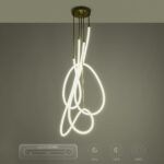 kelvo® GLOW KLV-101-0154 Φωτιστικό Οροφής LED 85W 8500lm 360° AC 220-240V IP20 Ρυθμιζόμενο Λευκό CCT με Χειριστήριο από 2700K έως 6000K Dimmable - Lumileds SMD Chip - Χρυσό Πλατίνα - Μ100 x Π100 x Υ140cm - 3 Χρόνια Εγγύηση - Image 15