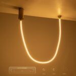 kelvo® GLOW KLV-101-0155 Κρεμαστό Φωτιστικό Οροφής LED 27W 2700lm 360° AC 220-240V IP20 Ρυθμιζόμενο Λευκό CCT με Χειριστήριο από 2700K έως 6000K Dimmable - Lumileds SMD Chip - Χρυσό Πλατίνα - Μ90 x Π9 x Υ95cm - 3 Χρόνια Εγγύηση - Image 13