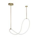 kelvo® GLOW KLV-101-0156 Κρεμαστό Φωτιστικό Οροφής LED 34W 3400lm 360° AC 220-240V IP20 Ρυθμιζόμενο Λευκό CCT με Χειριστήριο από 2700K έως 6000K Dimmable - Lumileds SMD Chip - Χρυσό Πλατίνα - Μ20 x Π35 x Υ120cm - 3 Χρόνια Εγγύηση - Image 4