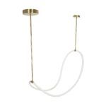 kelvo® GLOW KLV-101-0156 Κρεμαστό Φωτιστικό Οροφής LED 34W 3400lm 360° AC 220-240V IP20 Ρυθμιζόμενο Λευκό CCT με Χειριστήριο από 2700K έως 6000K Dimmable - Lumileds SMD Chip - Χρυσό Πλατίνα - Μ20 x Π35 x Υ120cm - 3 Χρόνια Εγγύηση - Image 6