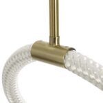 kelvo® GLOW KLV-101-0156 Κρεμαστό Φωτιστικό Οροφής LED 34W 3400lm 360° AC 220-240V IP20 Ρυθμιζόμενο Λευκό CCT με Χειριστήριο από 2700K έως 6000K Dimmable - Lumileds SMD Chip - Χρυσό Πλατίνα - Μ20 x Π35 x Υ120cm - 3 Χρόνια Εγγύηση - Image 8