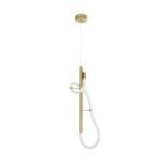 kelvo® GLOW KLV-101-0159 Κρεμαστό Φωτιστικό Οροφής LED 24W 2400lm 360° AC 220-240V IP20 Ρυθμιζόμενο Λευκό CCT με On/Off 2700K/4500K/6000K - Lumileds SMD Chip - Χρυσό Πλατίνα - Μ24 x Π10 x Υ62cm - 3 Χρόνια Εγγύηση - Image 3