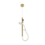 kelvo® GLOW KLV-101-0159 Κρεμαστό Φωτιστικό Οροφής LED 24W 2400lm 360° AC 220-240V IP20 Ρυθμιζόμενο Λευκό CCT με On/Off 2700K/4500K/6000K - Lumileds SMD Chip - Χρυσό Πλατίνα - Μ24 x Π10 x Υ62cm - 3 Χρόνια Εγγύηση - Image 6