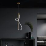 kelvo® GLOW KLV-101-0160 Κρεμαστό Φωτιστικό Οροφής LED 24W 2400lm 360° AC 220-240V IP20 Ρυθμιζόμενο Λευκό CCT με On/Off 2700K/4500K/6000K - Lumileds SMD Chip - Χρυσό Πλατίνα - Μ30 x Π17 x Υ66cm - 3 Χρόνια Εγγύηση - Image 2