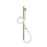 kelvo® GLOW KLV-101-0160 Κρεμαστό Φωτιστικό Οροφής LED 24W 2400lm 360° AC 220-240V IP20 Ρυθμιζόμενο Λευκό CCT με On/Off 2700K/4500K/6000K - Lumileds SMD Chip - Χρυσό Πλατίνα - Μ30 x Π17 x Υ66cm - 3 Χρόνια Εγγύηση - Image 4