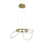 kelvo® GLOW KLV-101-0161 Κρεμαστό Φωτιστικό Οροφής LED 30W 3000lm 360° AC 220-240V IP20 Ρυθμιζόμενο Λευκό CCT με Χειριστήριο από 2700K έως 6000K Dimmable - Lumileds SMD Chip - Χρυσό Πλατίνα - Μ40 x Π40 x Υ30cm - 3 Χρόνια Εγγύηση - Image 3