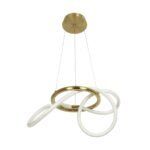 kelvo® GLOW KLV-101-0161 Κρεμαστό Φωτιστικό Οροφής LED 30W 3000lm 360° AC 220-240V IP20 Ρυθμιζόμενο Λευκό CCT με Χειριστήριο από 2700K έως 6000K Dimmable - Lumileds SMD Chip - Χρυσό Πλατίνα - Μ40 x Π40 x Υ30cm - 3 Χρόνια Εγγύηση - Image 5