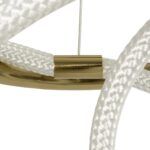 kelvo® GLOW KLV-101-0161 Κρεμαστό Φωτιστικό Οροφής LED 30W 3000lm 360° AC 220-240V IP20 Ρυθμιζόμενο Λευκό CCT με Χειριστήριο από 2700K έως 6000K Dimmable - Lumileds SMD Chip - Χρυσό Πλατίνα - Μ40 x Π40 x Υ30cm - 3 Χρόνια Εγγύηση - Image 9