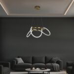 kelvo® GLOW KLV-101-0162 Κρεμαστό Φωτιστικό Οροφής LED 36W 3600lm 360° AC 220-240V IP20 Ρυθμιζόμενο Λευκό CCT με Χειριστήριο από 2700K έως 6000K Dimmable - Lumileds SMD Chip - Χρυσό Πλατίνα - Μ70 x Π70 x Υ40cm - 3 Χρόνια Εγγύηση - Image 2